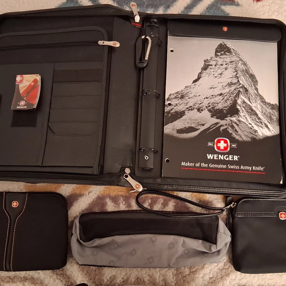 Wenger Black Leather Briefcase